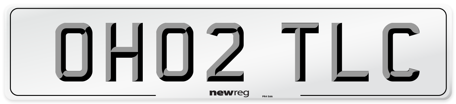 OH02 TLC Number Plate from New Reg